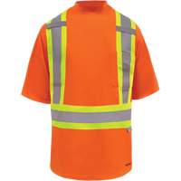 Viking&reg; Safety Bamboo Lined T-shirt, Polyester, Medium, High Visibility Orange Chandler Sales