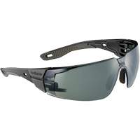 Lunettes de s&eacute;curit&eacute; RUSH+ 2.0 avec monture noire et grise, M/G, Lentille Gris/3,0, Antibu&eacute;e/Anti-&eacute;gratignures, ANSI Z87+ Chandler Sales