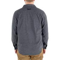 GRIDIRON Flannel Shirt, Men's, Small, Grey Chandler Sales