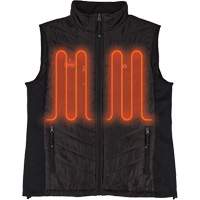 Veste chauffante rechargeable avec batterie externe N-Ferno, Hommes/Unisexe/Femmes, Petit, Noir Chandler Sales