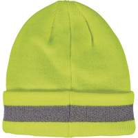 Chapeau d'hiver r&eacute;fl&eacute;chissant en tricot c&ocirc;tel&eacute; N-Ferno, Doublure en Acrylique, Taille unique, Vert lime haute visibilit&eacute; Chandler Sales