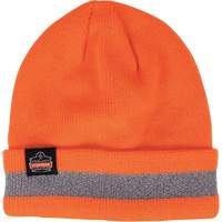 Chapeau d'hiver r&eacute;fl&eacute;chissant en tricot c&ocirc;tel&eacute; N-Ferno, Doublure en Acrylique, Taille unique, Orange Chandler Sales