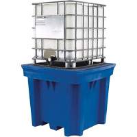 1 IBC Poly Spill Containment Pallet with Drain, 330 US gal. Spill Capacity, 56.5" x 56.5" x 48" Chandler Sales
