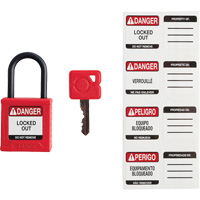 Cadenas de s&eacute;curit&eacute; compact Velocity, Rouge, Cl&eacute;s identiques, Nylon, Largeur de 1-1/4" Chandler Sales