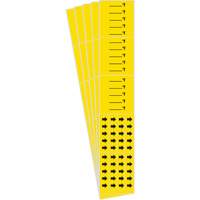 "Blank °F" Pipe Markers, Self-Adhesive, 2-1/4" H x 14" W, Black on Yellow Chandler Sales