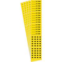 "Blank Lb. Steam" Pipe Marker, Self-Adhesive, 2-1/4" H x 2-3/4" W, Black on Yellow Chandler Sales