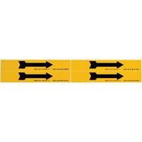 Arrow Pipe Marker, Self-Adhesive, 1-1/8" H x 7" W, Black on Yellow Chandler Sales