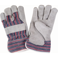 Gants d'ajusteur rugueux, Grand, Paume en Cuir de vache refendu, Doublure en Coton Chandler Sales