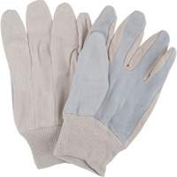 Gants de travail d'usage standard, Grand, Paume en Cuir de vache refendu Chandler Sales