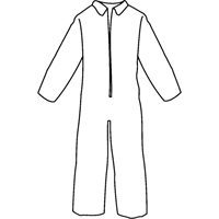 Pyrolon&reg; Plus 2 Disposable FR Coveralls, Small, Blue, FR Treated Fabric Chandler Sales