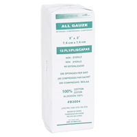 Gauze Sponges, Pad, 3" L x 3" W, Medical Device Class 1 Chandler Sales