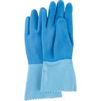 Blue-Grip Heavyweight Gloves, Size 6/Small, 12" L, Rubber Latex, Interlock Inner Lining, 45-mil Chandler Sales