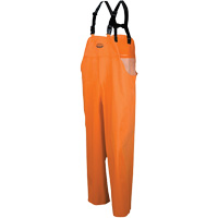 V&ecirc;tements imperm&eacute;ables Hurricane ignifuges et r&eacute;sistants &agrave; l'huile, pantalons, Petit, Orange haute visibilit&eacute; Chandler Sales