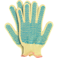 Knit Gloves with Dots, Size Small/7, 7 Gauge, PVC Coated, Kevlar&reg; Shell, ANSI/ISEA 105 Level 2 Chandler Sales