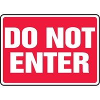 "Do Not Enter" Sign, 7" x 10", Vinyl, English Chandler Sales