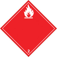 Plaque-&eacute;tiquette TMD pour gaz inflammables, Vinyle adh&eacute;sif Chandler Sales