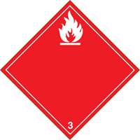 Plaque-&eacute;tiquette TMD liquides inflammables, Plastique Chandler Sales