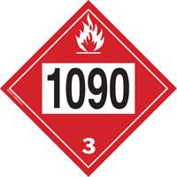 1090 Acetone Flammable Liquid TDG Placard, Plastic Chandler Sales