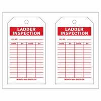 Inspection Record Tags, Polyester, 4" W x 7" H, English Chandler Sales