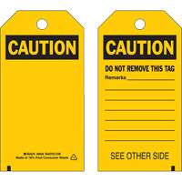 Self-Laminating Safety Tags, Polyester, 4" W x 7" H, English Chandler Sales