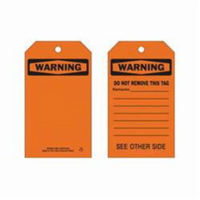 Self-Laminating Safety Tags, Polyester, 4" W x 7" H, English Chandler Sales