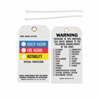 Right-To-Know Tags, Polyester, 3" W x 5-3/4" H, English Chandler Sales