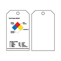 Right-To-Know Tags, Polyester, 3" W x 5-3/4" H, English Chandler Sales