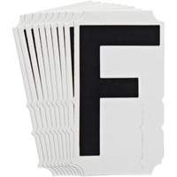 Quick-Align&reg; Individual Gothic Number and Letter Labels, F, 4" H, Black Chandler Sales