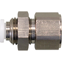 Raccord de cloison femelle filet&eacute;e Topfit, 1/4" dia., Polym&egrave;re Chandler Sales
