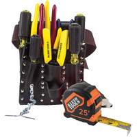 ENS OUTILS ELECTRICIEN A/POCHETTE CEINTURE, Cuir, Blanc Chandler Sales