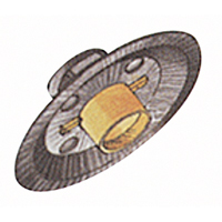 Meule rapide A24N, 6" x 1/4", Arbre 7/8", Oxyde d'aluminium, Type 27 Chandler Sales