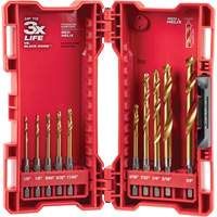 Jeu de forets Shockwave Red Helix, 10 morceaux, Titane Chandler Sales