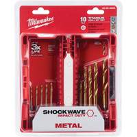Jeu de forets Shockwave Red Helix, 10 morceaux, Titane Chandler Sales