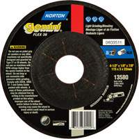 Gemini&reg; Flexible Mini Disc Depressed Centre Wheel, 4-1/2" x 1/8", 7/8" Arbor, Aluminum Oxide, Type 27 Chandler Sales