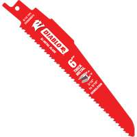 Lame de scie alternative pour la d&eacute;molition et les m&eacute;taux &eacute;pais, Bim&eacute;tal, 8-10 Dents par pouce, 6" lo Chandler Sales