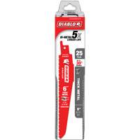 Lame de scie alternative pour la d&eacute;molition et les m&eacute;taux &eacute;pais, Bim&eacute;tal, 8-10 Dents par pouce, 6" lo Chandler Sales