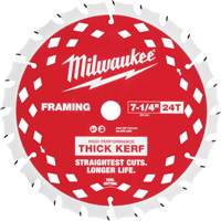 Thick Kerf Framing Circular Saw Blade, 7-1/4", 24 Teeth, Wood Use Chandler Sales