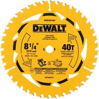 Lame de scie circulaire pour la coupe transversale, 8-1/4", 40 dents, Pour Bois Chandler Sales