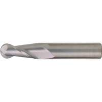 Fraise &agrave; embout sph&eacute;rique pour usage g&eacute;n&eacute;ral, 1/2" dia., 4" lo, 2 cannelures, Carbure Chandler Sales