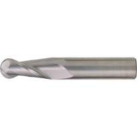 Fraise &agrave; embout sph&eacute;rique pour usage g&eacute;n&eacute;ral, 1/4" dia., 4" lo, 2 cannelures, 1/4" tige, Carbure Chandler Sales