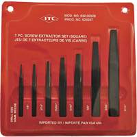 ISE-7 7-Piece Square Screw Extractor Set, For Screw Size 1/8" - 9/16" Chandler Sales