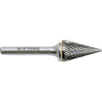 Cone Point Burr, 1/2" Dia., 1/4" Shank, 7/8" Depth of Cut Chandler Sales