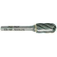 C5-NF JET-KUT&reg; Ball Nose Shape Bur for Aluminum/Non-ferrous Materials, 1/2" Dia. Chandler Sales