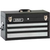 Tool Box - 3 Drawers, 10" D x 20-1/2" W x 12" H, Black Chandler Sales