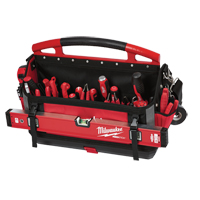 Packout Tote, Ballistic Nylon, 32 Pockets, Black/Red Chandler Sales