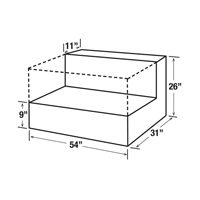 Steel Fuel Transfer Tank, Steel, 50 gal. Capacity, White Chandler Sales