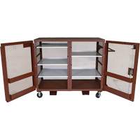 Armoire mobile en treillis, Acier, 49 pi³, Rouge Chandler Sales