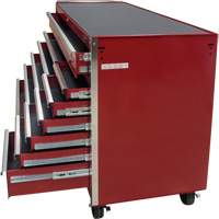 Industrial Tool Cart, 12 Drawers, 56" W x 24-1/2" D x 38-1/8" H, Red Chandler Sales