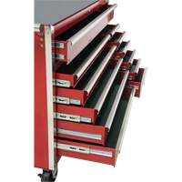 Industrial Tool Cart, 12 Drawers, 56" W x 24-1/2" D x 38-1/8" H, Red Chandler Sales