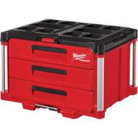 Packout 3-Drawer Tool Box, 16-1/3" x 14-1/3" x 22-1/5", Black/Red Chandler Sales